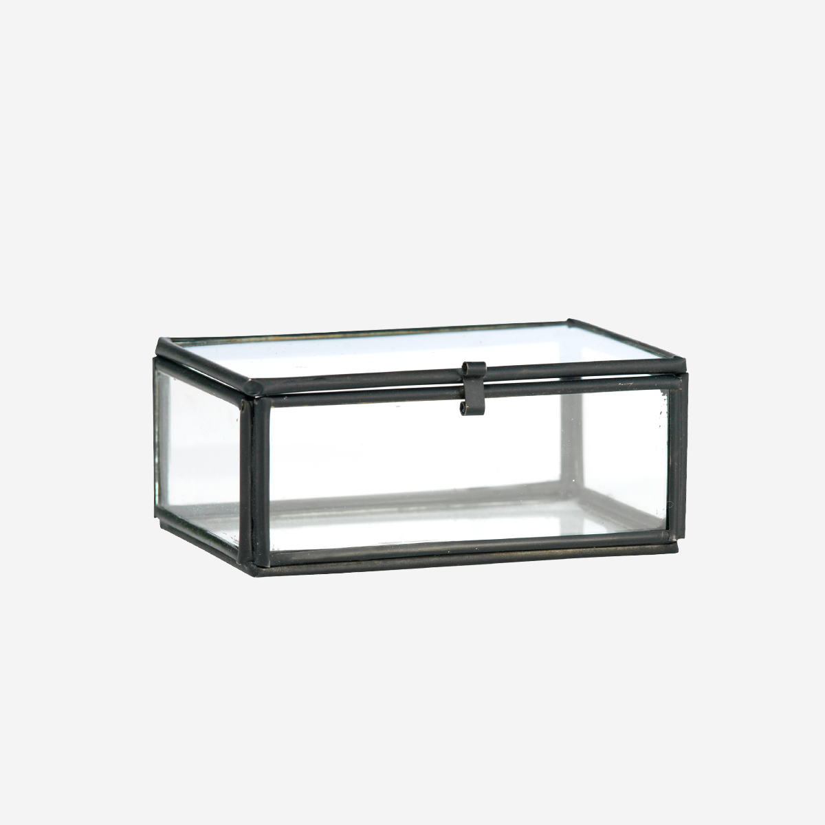 Boîte en verre et métal noir  petit format - L'Instant Créatif