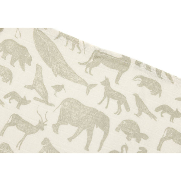 langes-gaze-de-coton-small-animals-olive-green-jollein