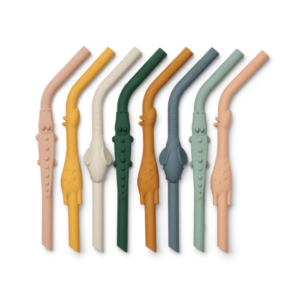 pailles-animaux-carlson-lot-de-8-yellow-mellow-multi-mix-liewood