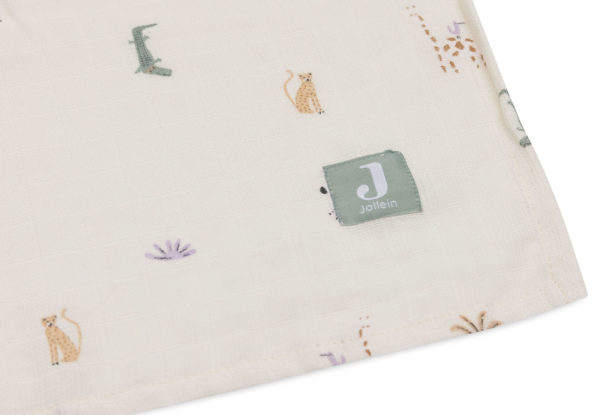 Lange-Gaze-de-Coton-115x115cm- jungle-jambo-jollein
