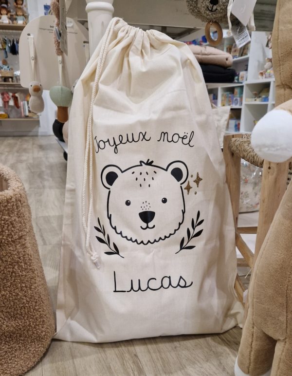 hotte-de-noel-personnalisation-prenom-ourson