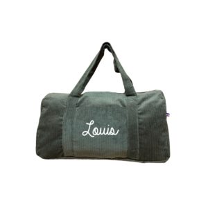 sac-week-end-velours-côtelé-kaki-personnalisable