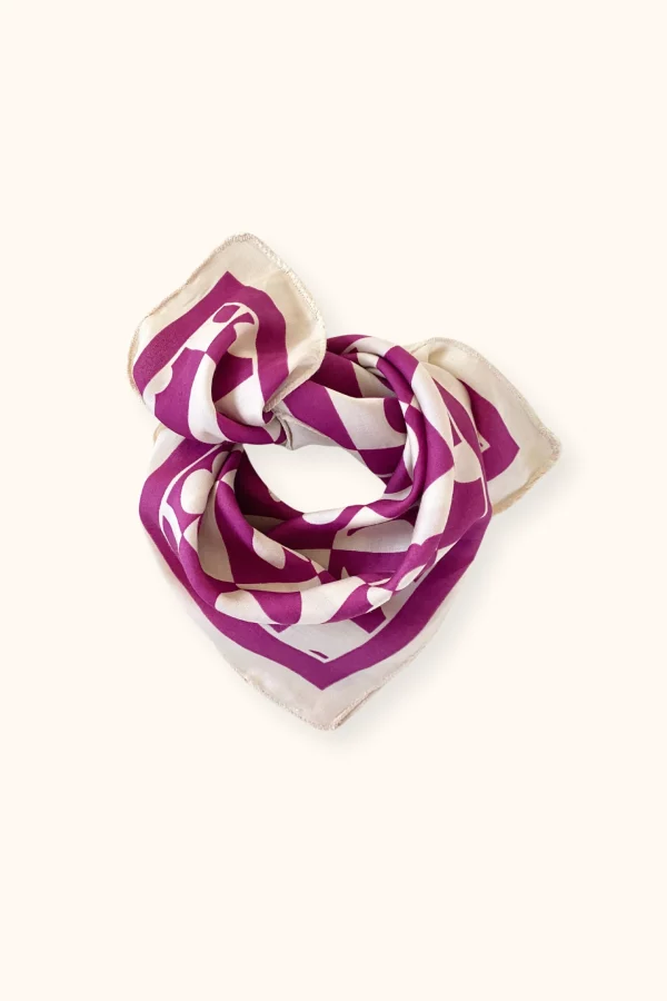 small-foulard-vanika-damier-fuchsia-apaches