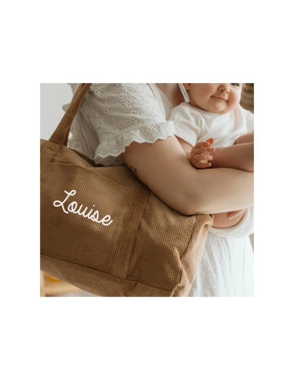 Sac week-end | Velours marron clair – Image 4