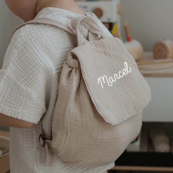 Sac à dos | Double gaze beige – Image 6