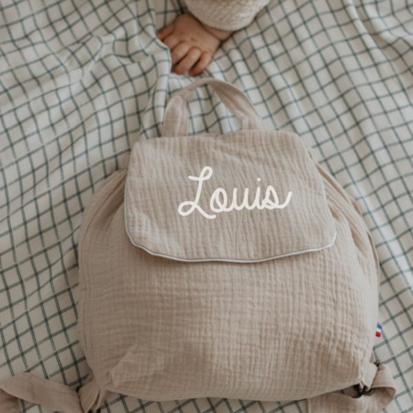 Sac à dos | Double gaze beige – Image 2