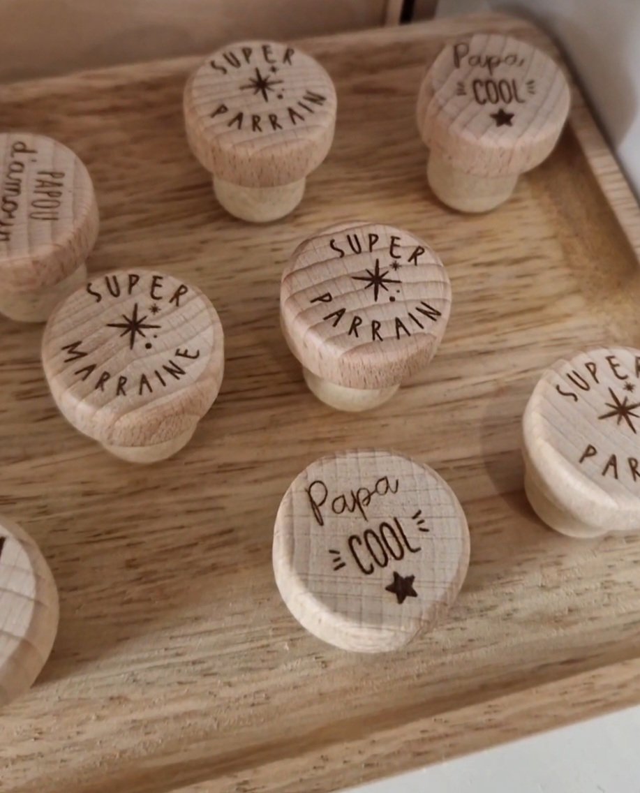 Bouchon bouteille de vin Papa Cool
