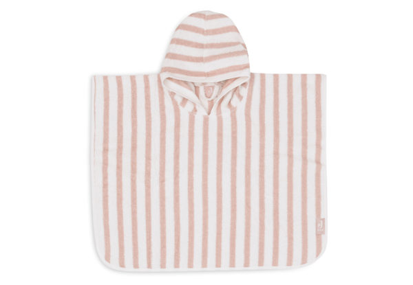 Poncho de bain Éponge Stripe wild rose jollein