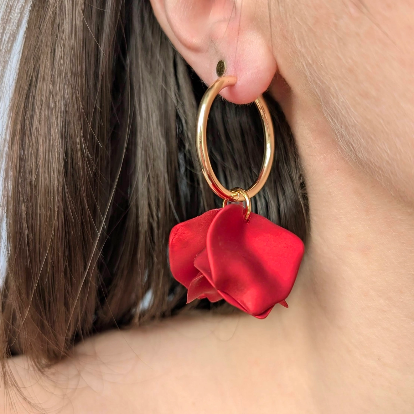 Créoles POPPY | Rouge – Image 2