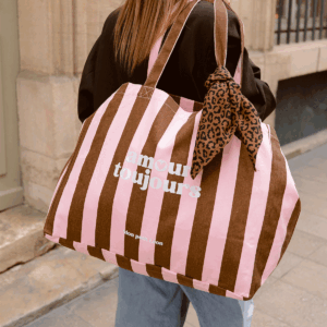 rayures-marrons-et-roses-amour-toujours-mon-petit-leon