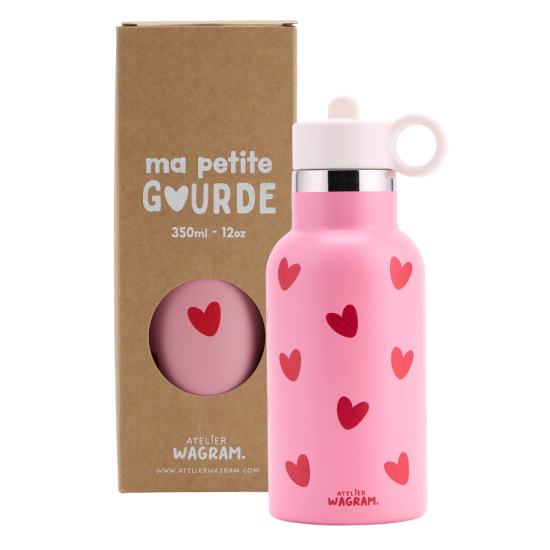gourde-acier-inoxydable-rose-coeurs-rouge-atelier-wagram-350-ml