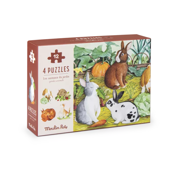 4-mini-puzzles-des-animaux-4x12-pieces-le-jardin-du-moulin-moulin-roty