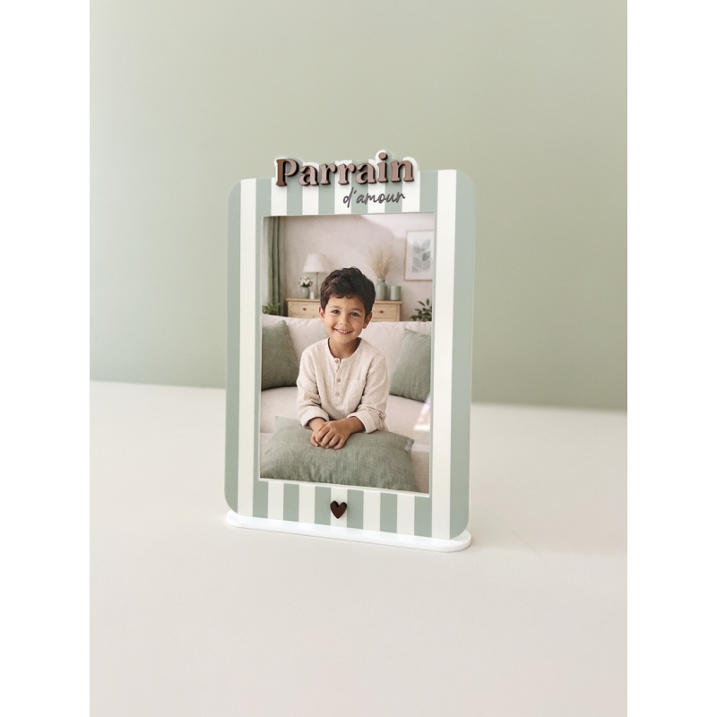 cadre-photo-rayures-sauge-parrain-d-amour-print-your-love