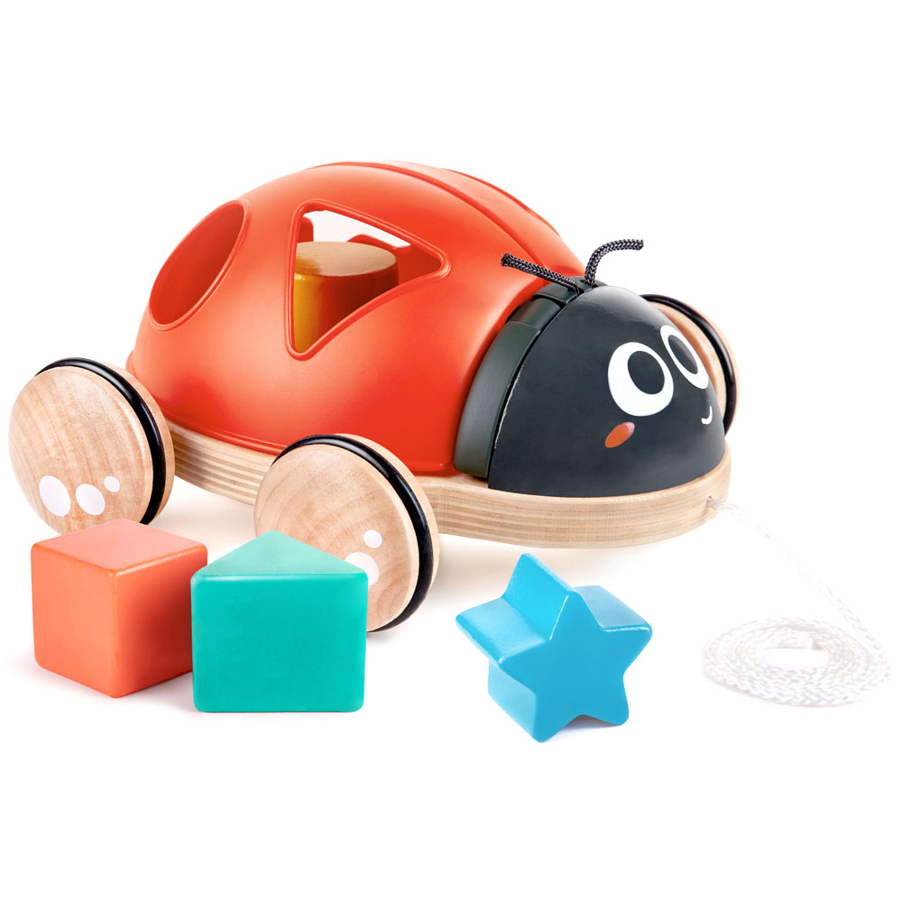 hape-coccinelle-a-tirer-trieuse-de-formes